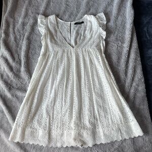 Sugarlips White Eyelet Romper Dress Boho Cottagecore Size M